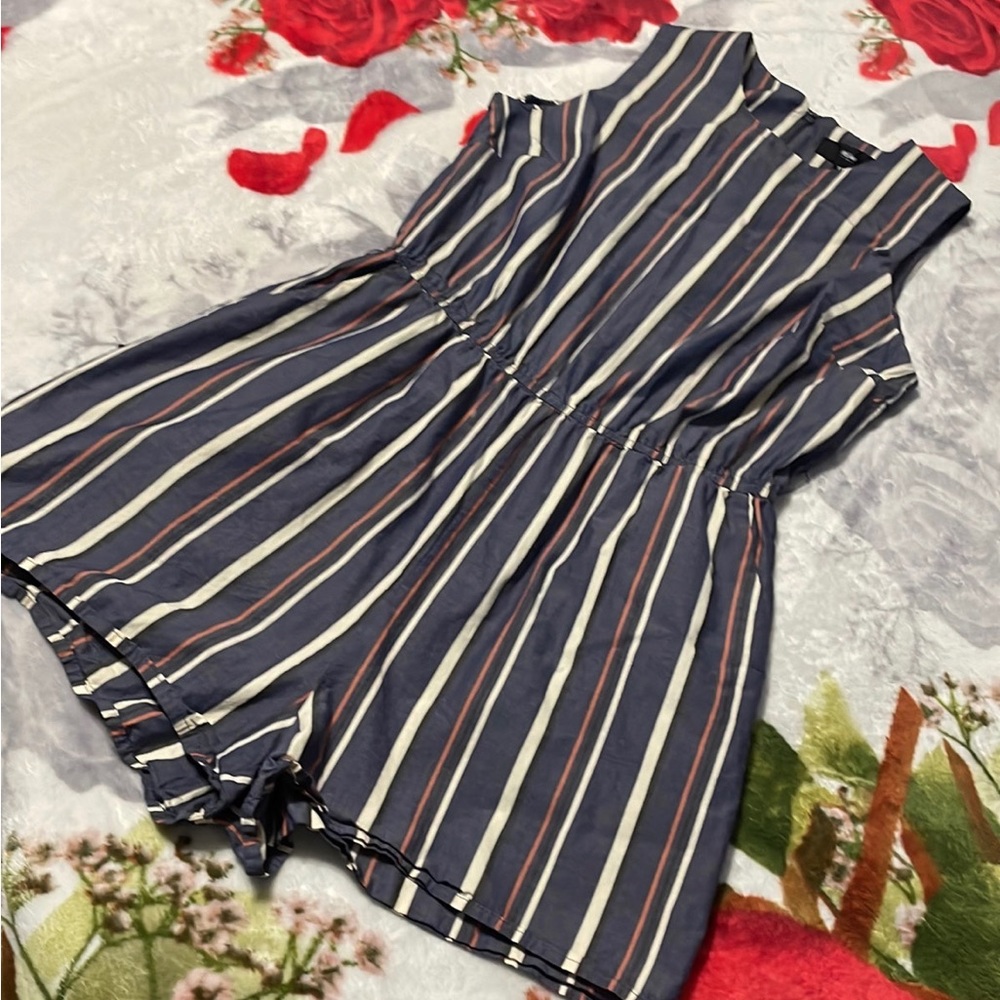 Light blue and striped romper!